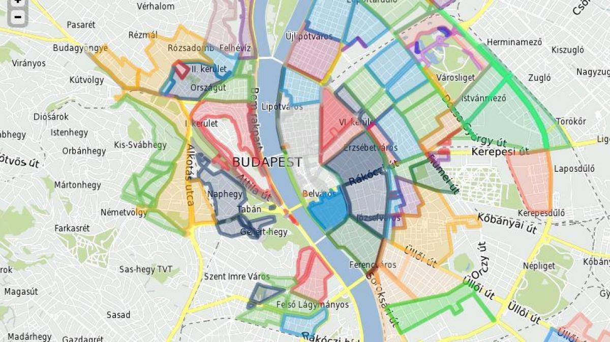 aparcament zones budapest mapa