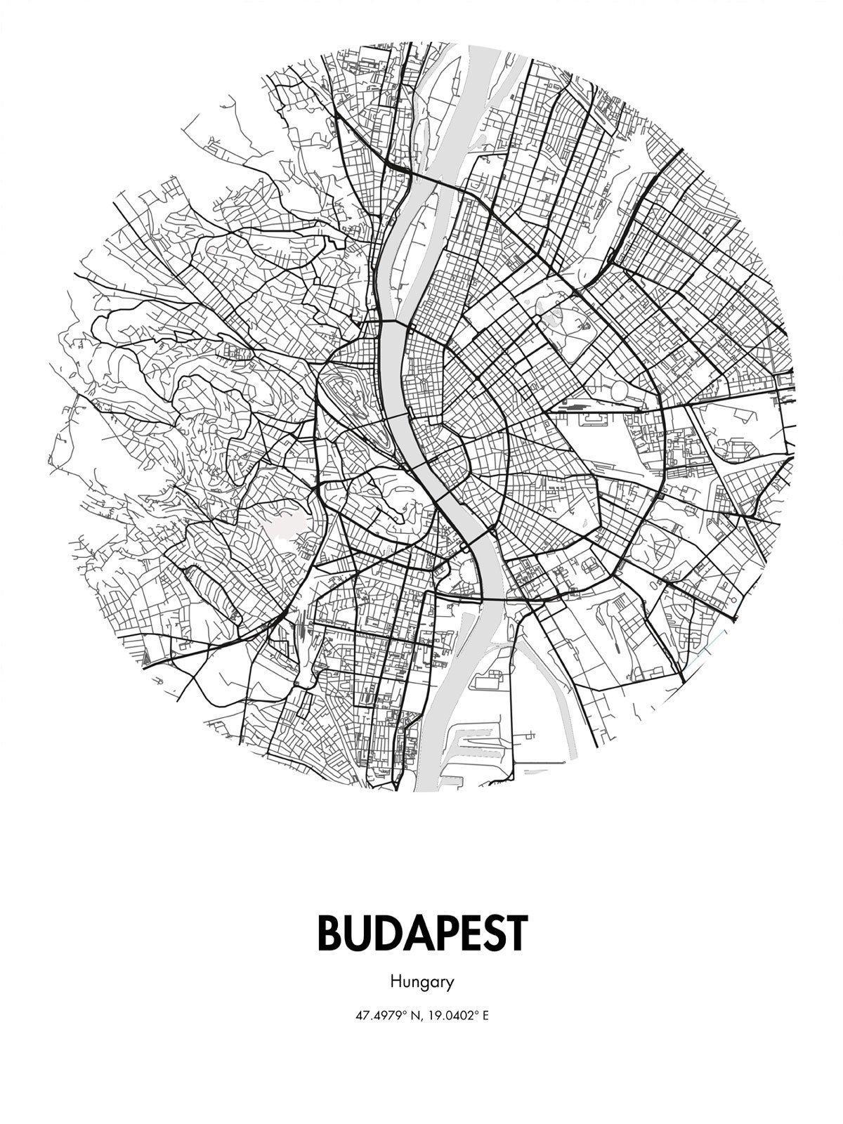 mapa de budapest carrer de l'art