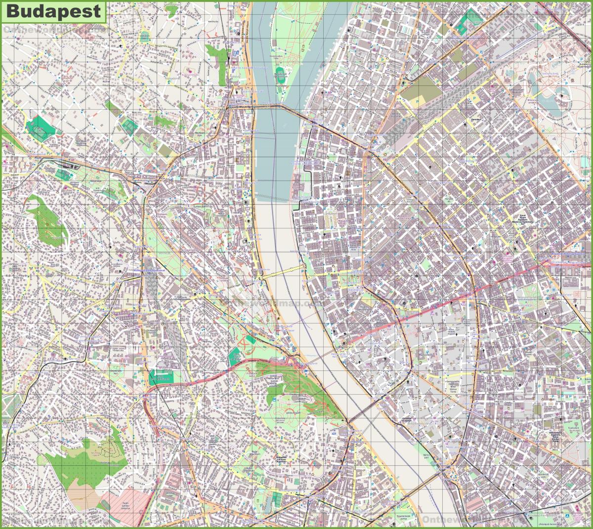 mapa de carrers de budapest (hongria)