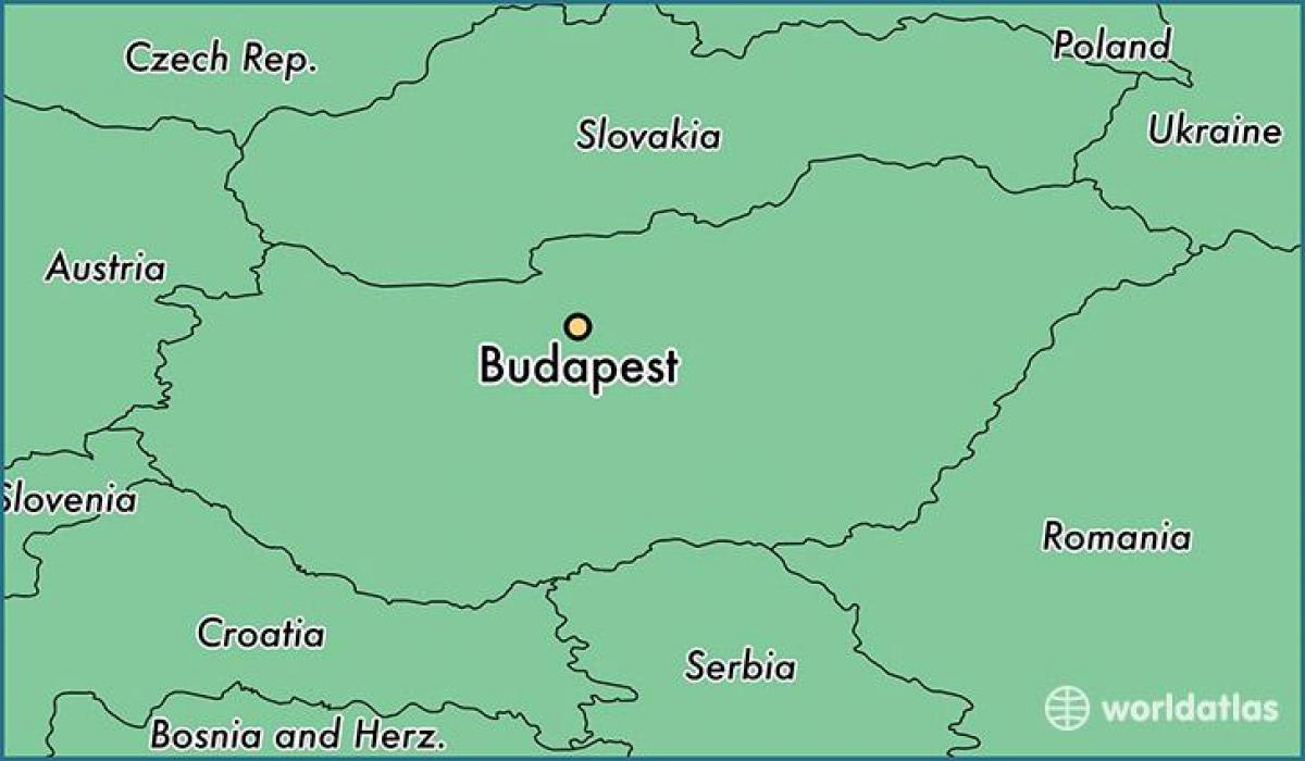 mapa de budapest i països de l'entorn