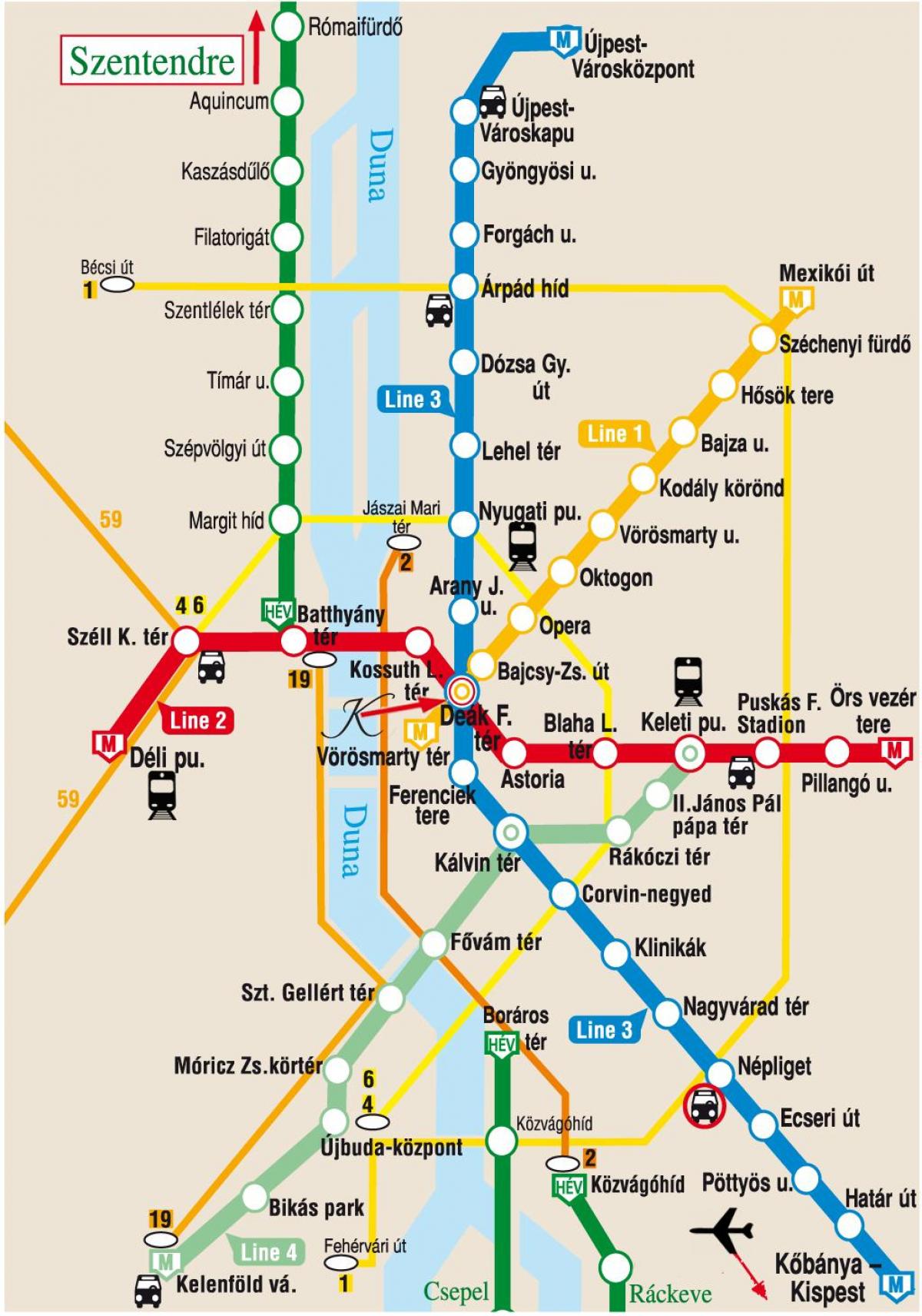 l'estació de keleti budapest mapa