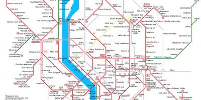 Les línies de tramvia, budapest mapa