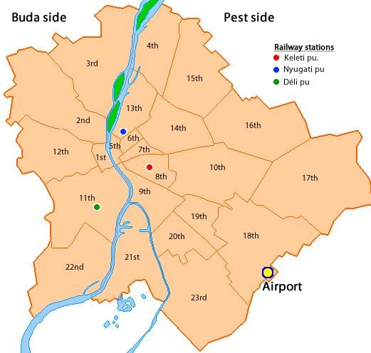 budapest districte 8 mapa