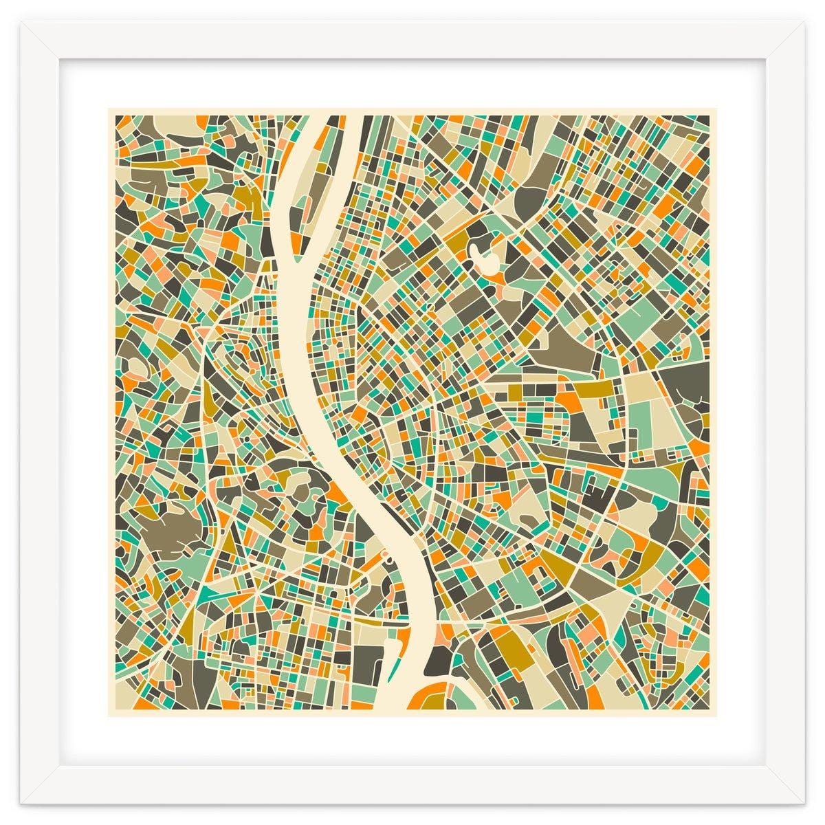 budapest mapa cartell
