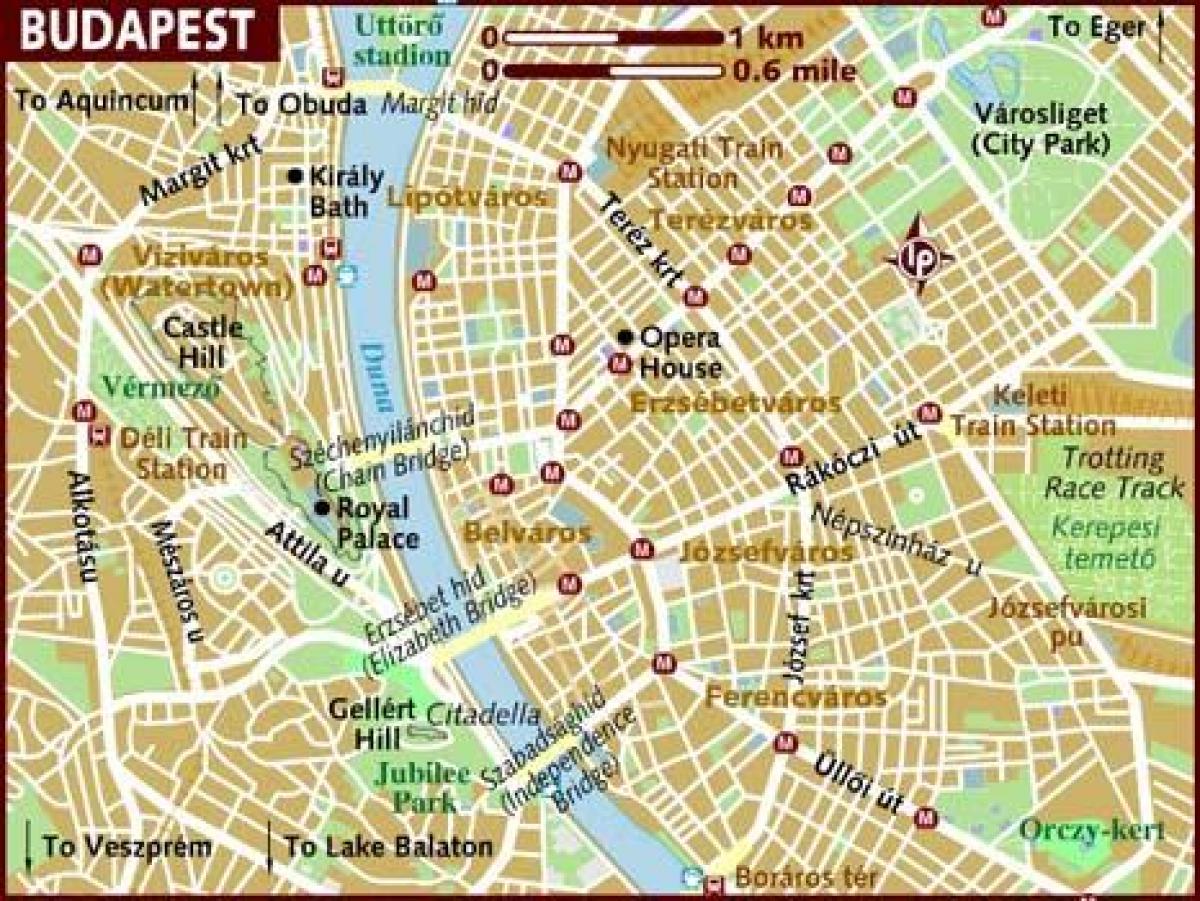 mapa de la ciutat de budapest (hongria)