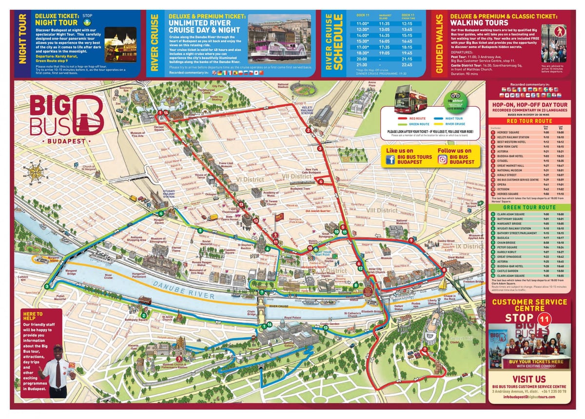 budapest gran recorregut de l'autobús mapa