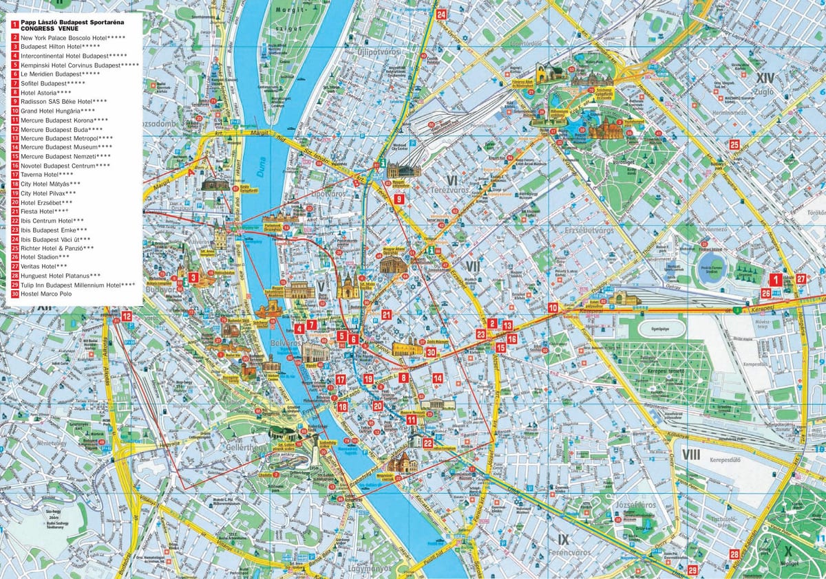 budapest mapa turístic