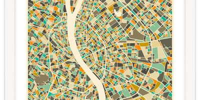 Budapest mapa cartell