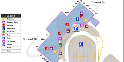 Budapest mapa de l'aeroport